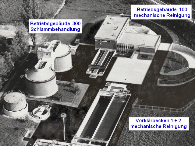Betriebsgebäude mechanische Reinigung und Schlammbehandlung 1974