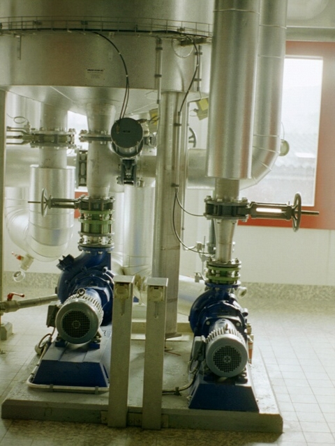 Die neu eingebaute Hygienisierung Pumpen mit Aussenkammer und Innenkammer